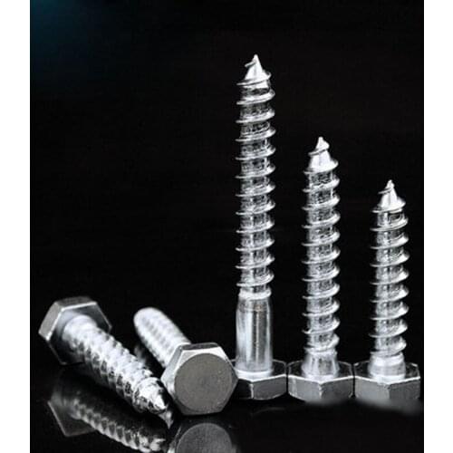 M16 External Hexagon Screw Self-tapping DIN571 Lengthen Bolts nail Wood Screws 100-250mm Lenghth 1PCS