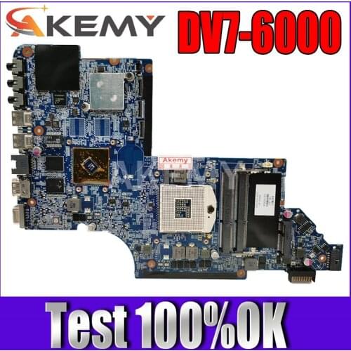 Akemy 659094-001 MAIN BOARD For HP Pavilion DV7 DV7-6000 Laptop Motherboard HM65 DDR3 HD6490 graphics card