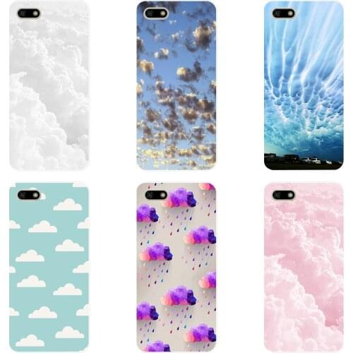 90H clouds on blue sky Soft Silicone Tpu Cover Case for huawei Honor 7a pro 7x play case