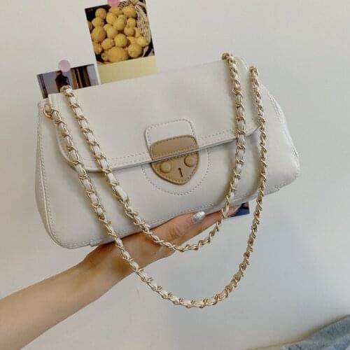 New fashion ladies shoulder bag Korean style trendy simple western style chain wild diagonal bag women