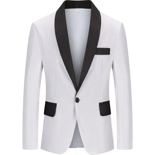 2022 Mens New European Size Non-Ironing Leisure blazer Fashion Colorblock blazer