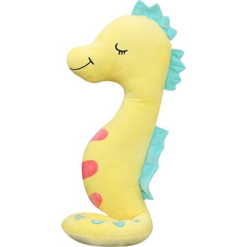 Newest Cute Fish Shape Seahorse Plush Toy Soft Cartoon Animal Stuffed Doll Bed Pillow Gift Plush Toys Birthday Holiday Gifts