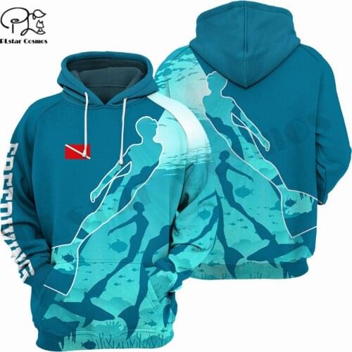 PLstar Cosmos 3DPrint Newest Scuba Diving Sea Free Unique Men/Women Cozy Hrajuku Casual Streetwear Hoodies/Zip/Sweatshirt Style5