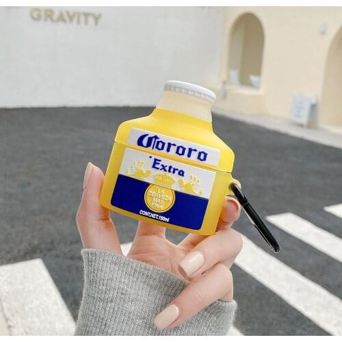 New 3D Mexico beer Soft Silicone Case For apple Airpods 1 2 3 Pro Bluetooth headset Protective Earphone cover coque