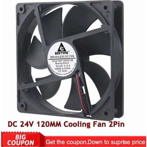 GDSTIME 120mm 24V 120x120mm Fan Refrigerator Cooling 12025 Brushless Cooler For Video Card Direct Shipping