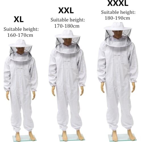 Beekeepers Full Body Beekeeping Clothing Professional Bee Protection Beekeeping Suit Safty Veil Hat Dress All Body Equipment