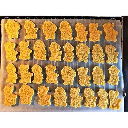 Truest Cake Cookie Paw Pawtrol Cutter Plastic DIY 3D Baking Mould Cookie Cutter Set Cartoon Biscuit Baking Tools Decoration Tool