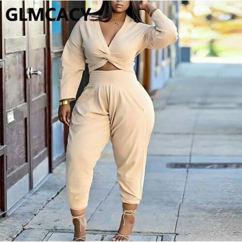 Two Piece Casual Fall Winter Suits Long Sleeve Shirt & Slim Pants Set