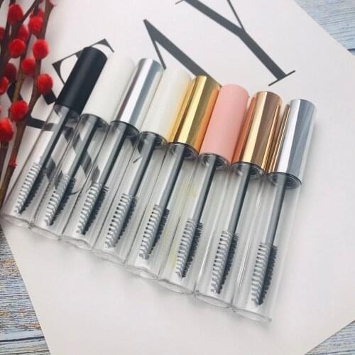 50pcs 100pcs 10ml Empty Mascara Tubes White/Silver/Gold/Black Cap Eyelash Tube Mascara Bottle Cream Cosmetic Packaging Container