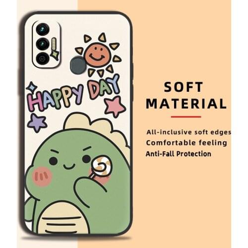 Anti-dust Anti-knock Phone Case For Tecno Spark 7 Fashion Design Durable Cartoon Back Cover