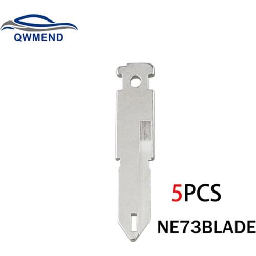 BHKEY 5PCS Replacement NE73 Blade Uncut Car Key Blade for Renault For Citroen C1 C2 For Peugeot 206 306 406