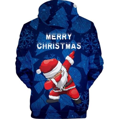 Christmas skr merry Christmas European and American trend 3d mens and womens hooded hooded sweater