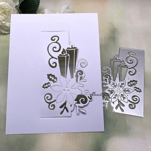 Candles flowers rectangular side Metal Cutting Dies for DIY Scrapbooking Album Paper Cards Decorative Crafts Embossing Die Cuts