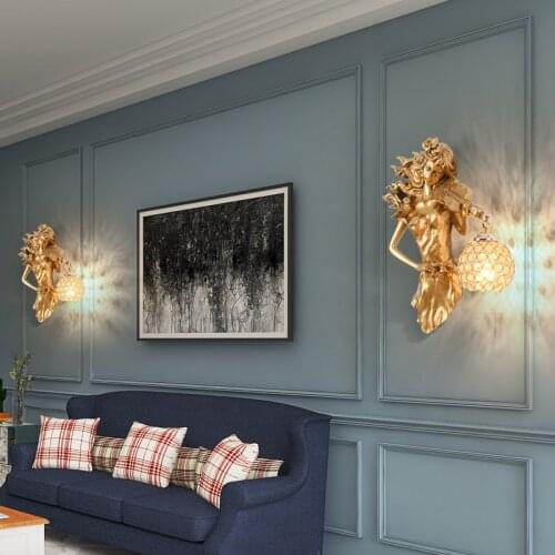 Nordic LED Wall Lamp for Home Decoration,corridor Aisle Living Room Background Wall Light Creative Resin Decor Indoor Lighting