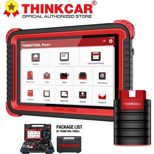 THINKCAR THINKTOOL Pros+ 10" Full System ADAS Code Scanner Car OBD2 Diagnostic Tool Online Programing PK Maxisys Maxicom 908 pro