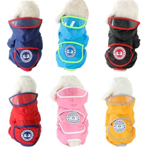New Dog Raincoat Waterproof Pet Clothes for Small Dogs Chihuahua Yorkshire Cloak Puppy Rain Coat Jacket Dog Hoodie Pets Clothing