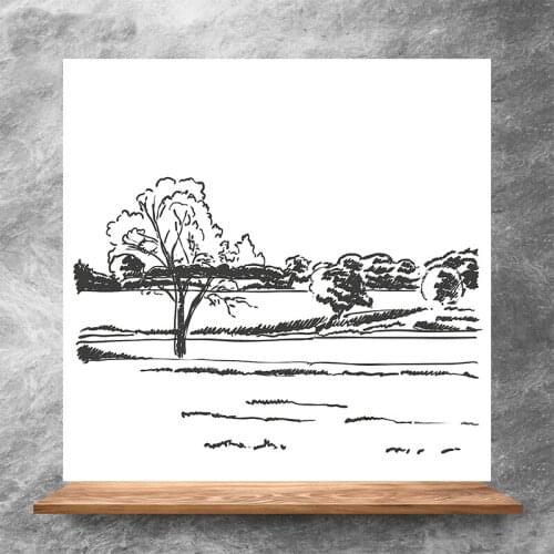 ZhuoAng landscape picturesque Clear Stamps/Silicone Transparent Seals for DIY scrapbooking photo album Clear Stamps