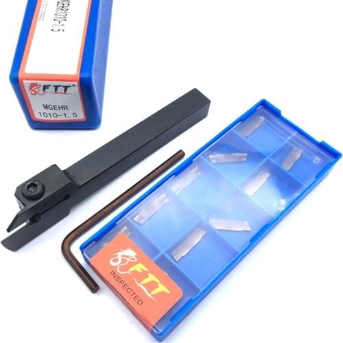 1PC MGEHR1010-1.5 External Grooving Tool Holder Parting Plate +10PCS MGMN150 G YC1125 High quality Carbide Inserts