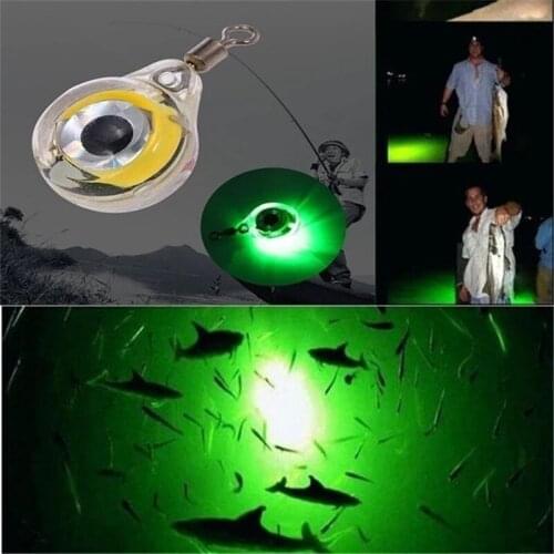 1pc LED Fish Lamp Mini Fishing Lure Light LED Deep Drop Underwater Eye Shape Fishing Squid Fishing Bait Luminous Lure Wholesale