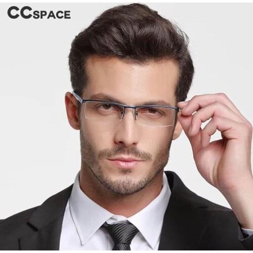 49559 Half-Frame For Man Optical Metal Glasses Frames Fashion Computer Eyeglasses