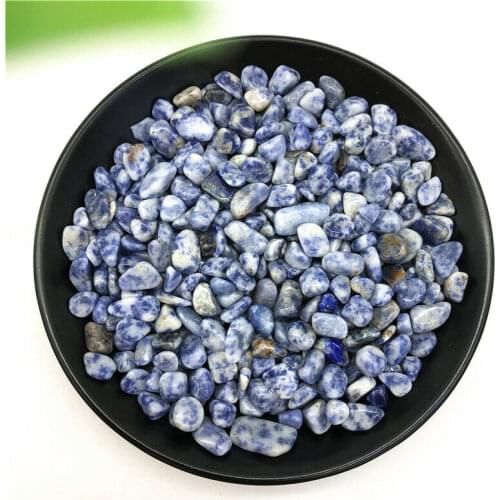50g Natural Blue Dot Point Crystal Gravel Polished Tumbled Stones Healing Decor Natural Stones and Minerals