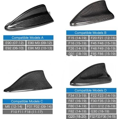 Car exterior Aerials for BMW 1 Series 3 Series 5 series e90 f10 f15 f30 carbon fiber fin antenna