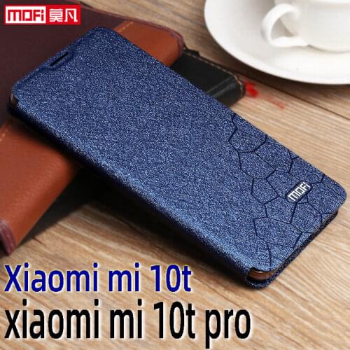 Flip case for xiaomi mi10t case xiaomi 10t pro cover stand leather back silicon book Mofi glitter luxury xiaomi 10t pro case pu