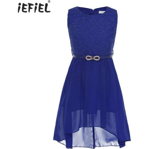 IEFIEL Girls Summer Tulle Lace Tutu Girls Flower Dress Baby Girl Kids Gift Dress Chlidren Birthday Party Teenage Formal Clothes