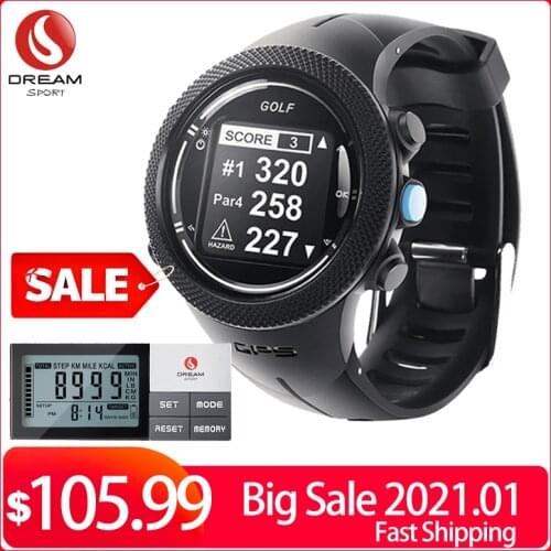 DREAM SPORT Golf GPS Watch with Golf Course, Golf Tracking Watch with Yardage Distance/Hazard/Range Finder/Score Card DGF3 Black