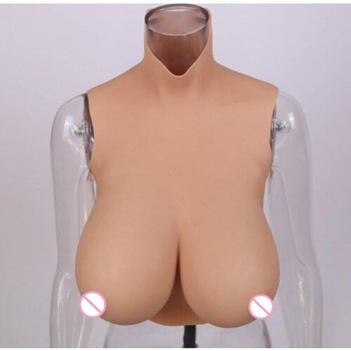 G Cup No-oil Silicone Breast Forms Breastplates Huge Realistic Soft Fake Boobs Crossdresser Transgender Queen Mastectomy Bra