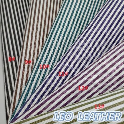 1PCS 21x29cm A4 SIZE Synthetic Leather, PU Leather with Printed Stripes For DIY Accessories GM5018A