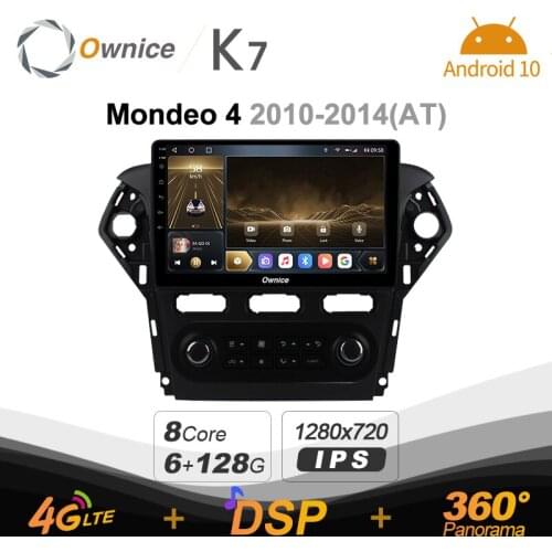 K7 720P 2 Din Android 10.0 Car Multimedia radio for Ford Mondeo 4 2010 - 2014 With 8 Core A75*2+A55*6 SPDIF 6G 128G 4G LTE