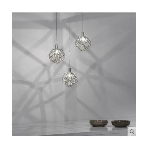 Creative art design chandeliers Nordic postmodern minimalist living room bar rectangular soft dining room chandeliers
