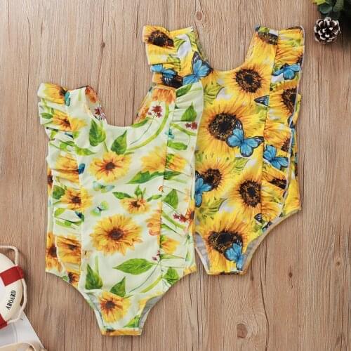 Girls Swimwear Toddler Kids Baby Girls Floral Bikini Onepiece Swimsuite Swimwear Swimsuit Beachwear Kids Swimwear For Girls