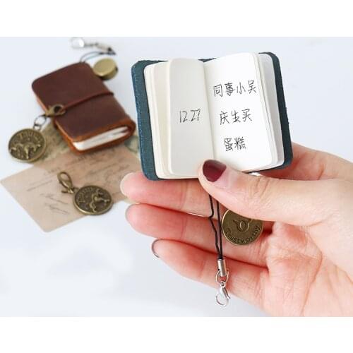 TUTU Travelers MINI notebook traveler leather diary handmade note book journal cowhide school vintage stationary H0503
