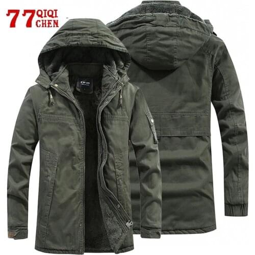 Mens Winter Jacket Thicken Military Jacket Outdoor Tactical Fur Lined Warm Coat Men Jacket New Fashion Clothing Ropa Para Hombre