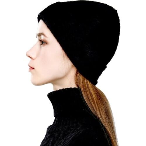 New womens winter hat cashmere knitted blended hat warm hat fashion hat