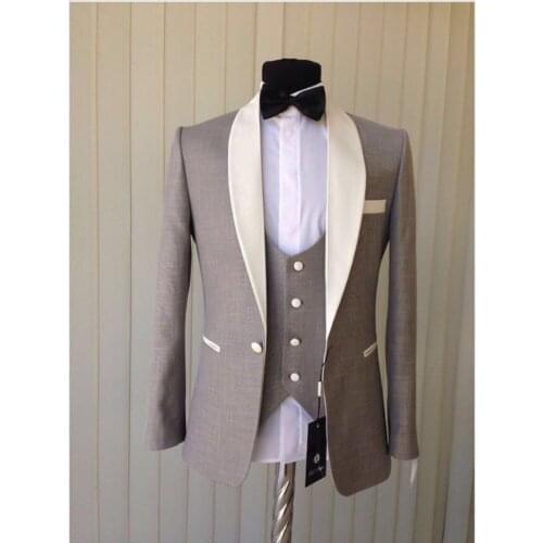 New Arrival Mens Dinner Party Prom Dress Groom Tuxedos Man Blazer Busienss Suits (Jacket+Pants+Vest+Tie) K:1646