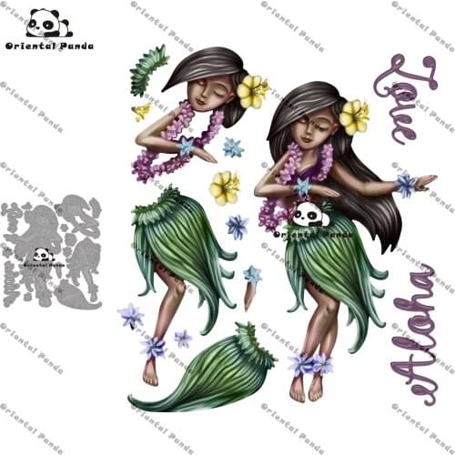 New Dies 2020 Camper Van Metal Hula Girl Dies diy Dies photo album cutting die Scrapbooking Stecil cutting 2020 new metal dies