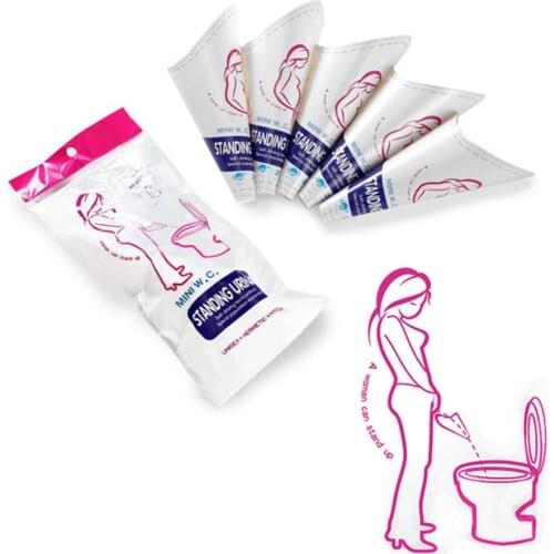 Portable Women Urinal Outdoor Travel Camping Urine Female Urinal Soft Silicone/Paper Urination Device Toilet Stand Up