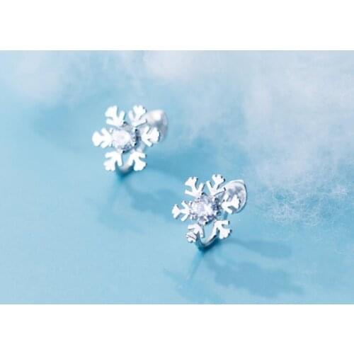 Fashion Real. 925 Sterling Silver Jewelry Snowflake Clip Earrings (No pierced) GTLE1849