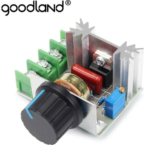 Goodland Voltage Regulator 2000W Power Controller Adjustable Voltage Stabilizer Speed Controller AC 220V LED Dimmer for Motor