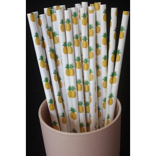 25pcs Paper Drinking Straws Mustache&Fruit Party Wedding Decoration Kids Birthday Baby Christmas Supplies Halloween