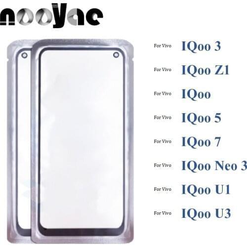 Digitizer LCD Sensor Glass For Vivo IQOO 3 Z1 5 7 Neo 3 U1 U3 Touch Screen Glass lens + With OCA 5pcs/lot