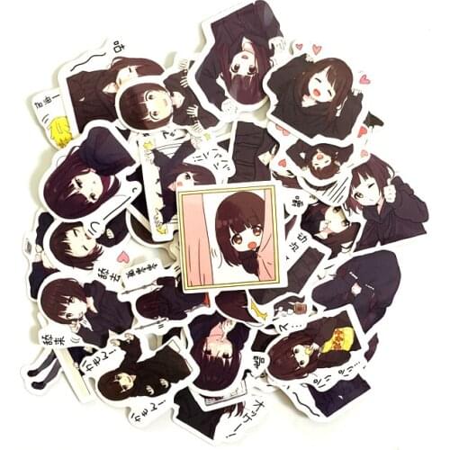 TD ZW 39pcs Cute Menhera-chan Kids Fun Stickers For Cartoon Kids Suitcase Laptop Car Motorcycle Scrapbooking Skateboard Sticker
