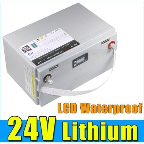 24V 100AH Lithium ion Battery LCD Waterproof 12.6V Solar Golf Car Battery for Forklift fork