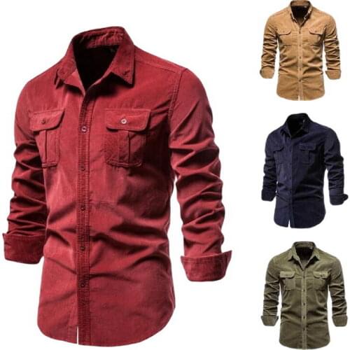 Мужские вельветовые рубашки VXO China At AliExpress