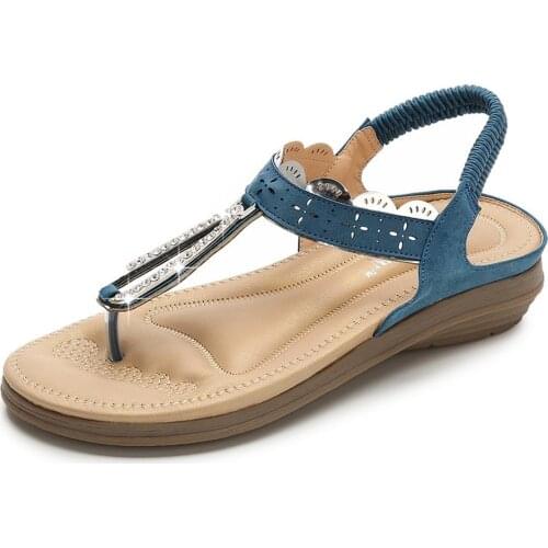 European Station Women Shoes Trend Is Still Water Drilling Round Head Sandals WomenS Leisure Loose Tight Belt Sandals