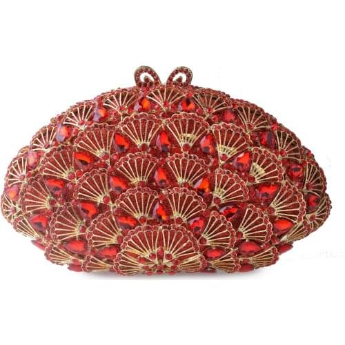 Bee In Fly Hollow Shell Shape Ladies Bridal Wedding Party Hollowing Out Purse Women Evening Party Bag Diamond Luxury Clutches