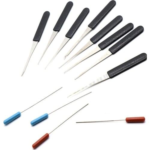 Broken Key Remove Auto Extractor Locksmith Tool Set Lock Pick Hardware Stainless Steel Handle DIY Handle Tools 12 pcs Free ship